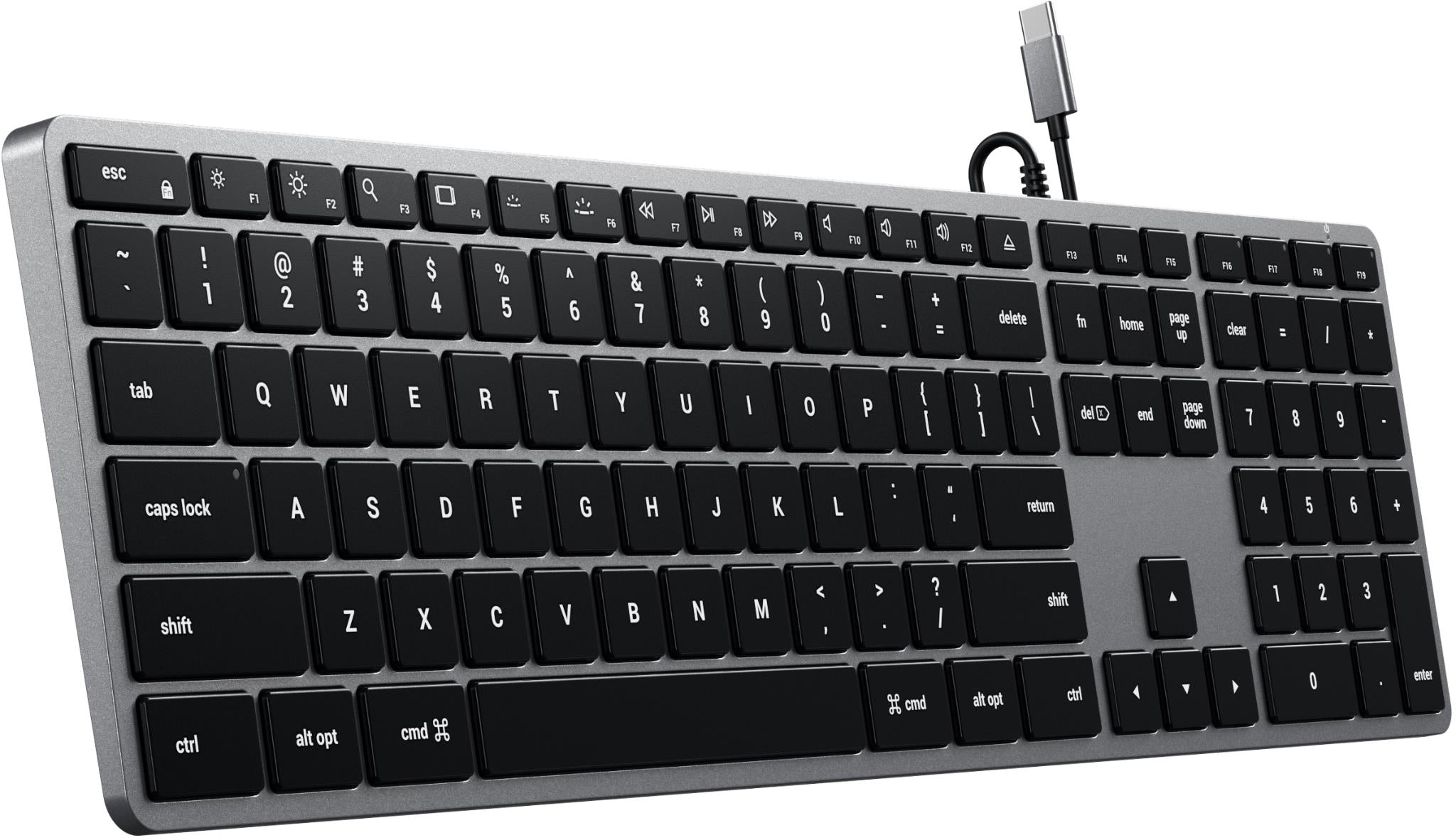 Satechi Slim W3 USB-C Wired Keyboard for Mac (Space Grey)
