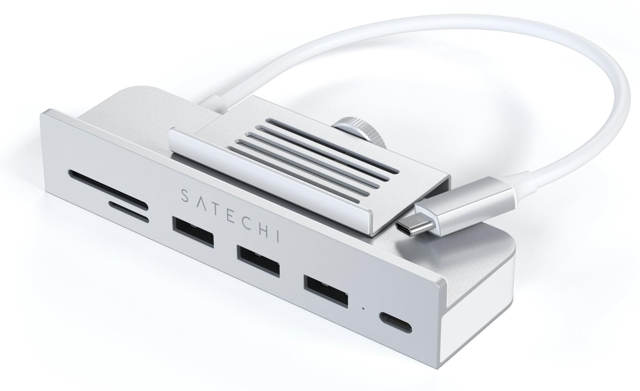 Satechi USB-C Clamp Hub for Apple Studio Display/iMac 24' (Silver)