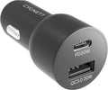 Cygnett CarPower 20W Dual Port USB-C/A Car Charger