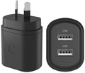 Cygnett PowerPlus 12W Dual Port Wall Charger (Black)