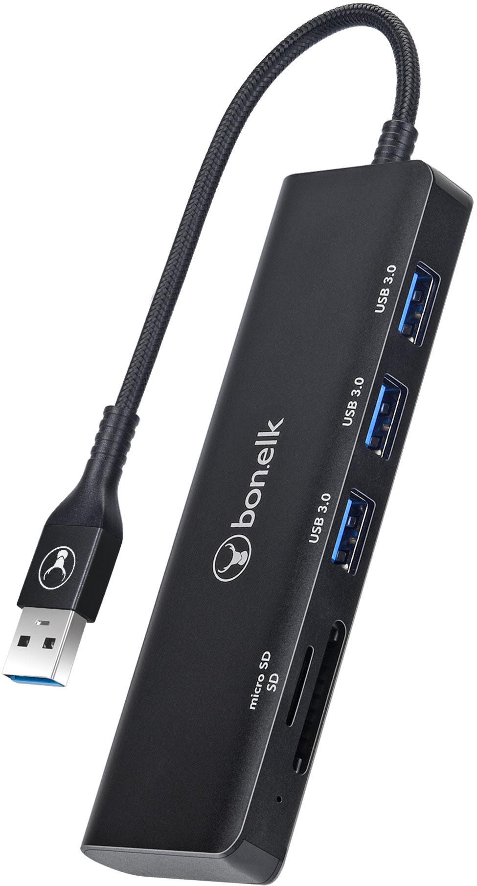 Bonelk Long-Life USB-A to 3 Port Hub and SD Card Reader