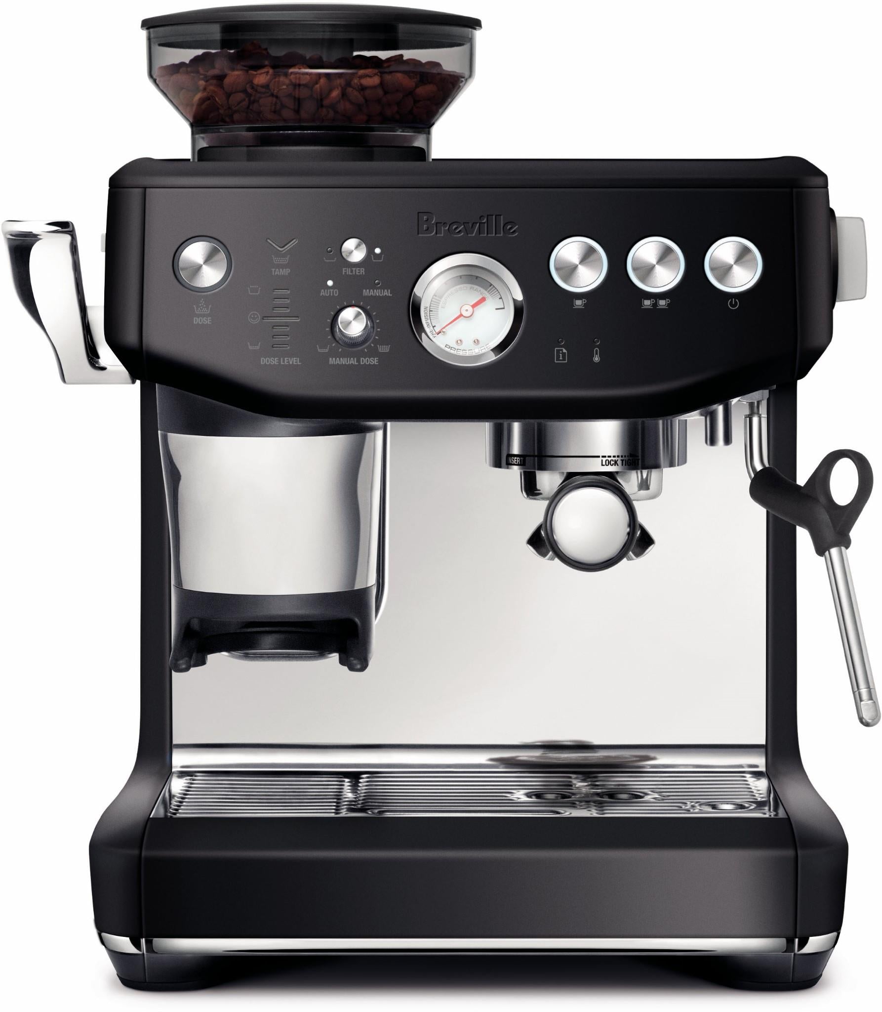 Breville the Barista Express® Impress Manual Coffee Machine (Black Truffle)