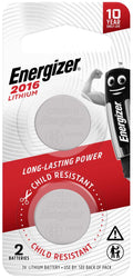 Energizer Lithium 2016 Coin Battery (2pk)