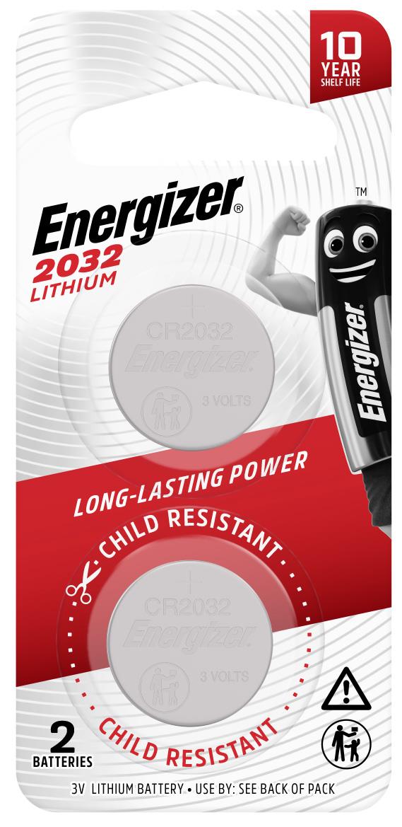 Energizer Lithium 2032 Coin Battery (2pk)