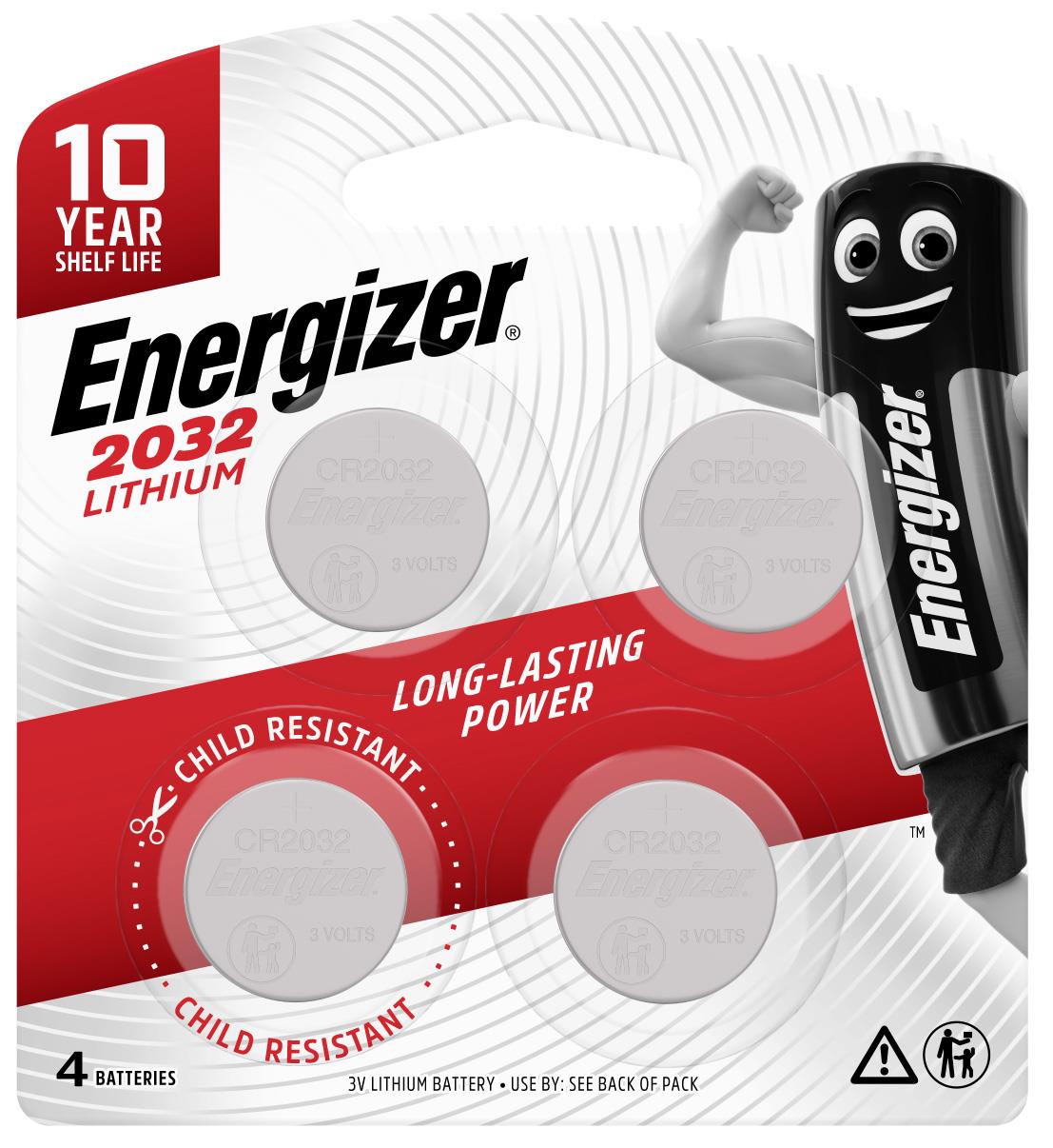 Energizer Lithium 2032 Coin Battery (4pk)