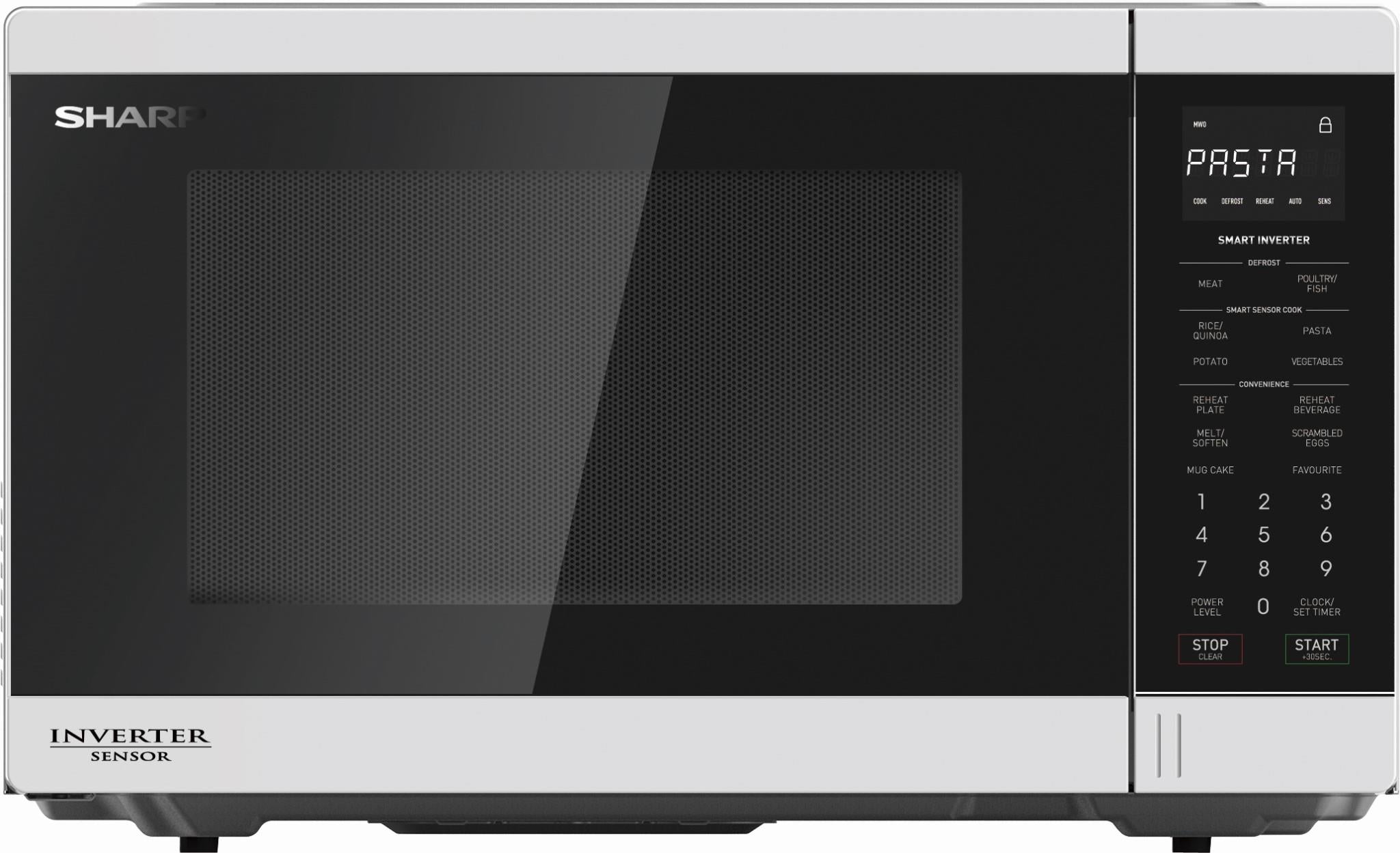 Sharp R350EW 1200W 34L Inverter Microwave (White)