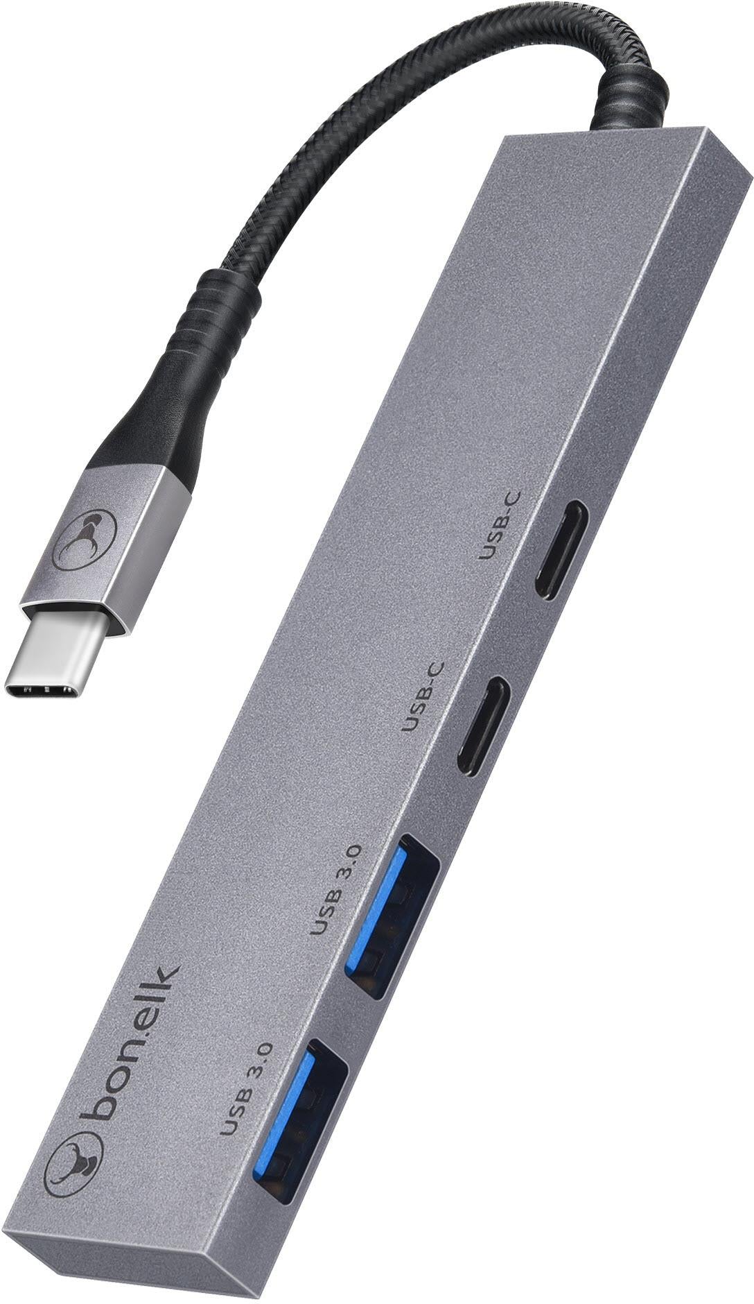 Bonelk Long-Life USB-C 4 in 1 Multiport Slim Hub (Space Grey)