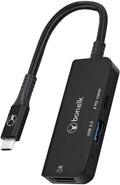 Bonelk Long-Life USB-C 3 in 1 Multiport Hub (Black)