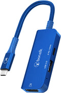Bonelk Long-Life USB-C 3 in 1 Multiport Hub (Blue)