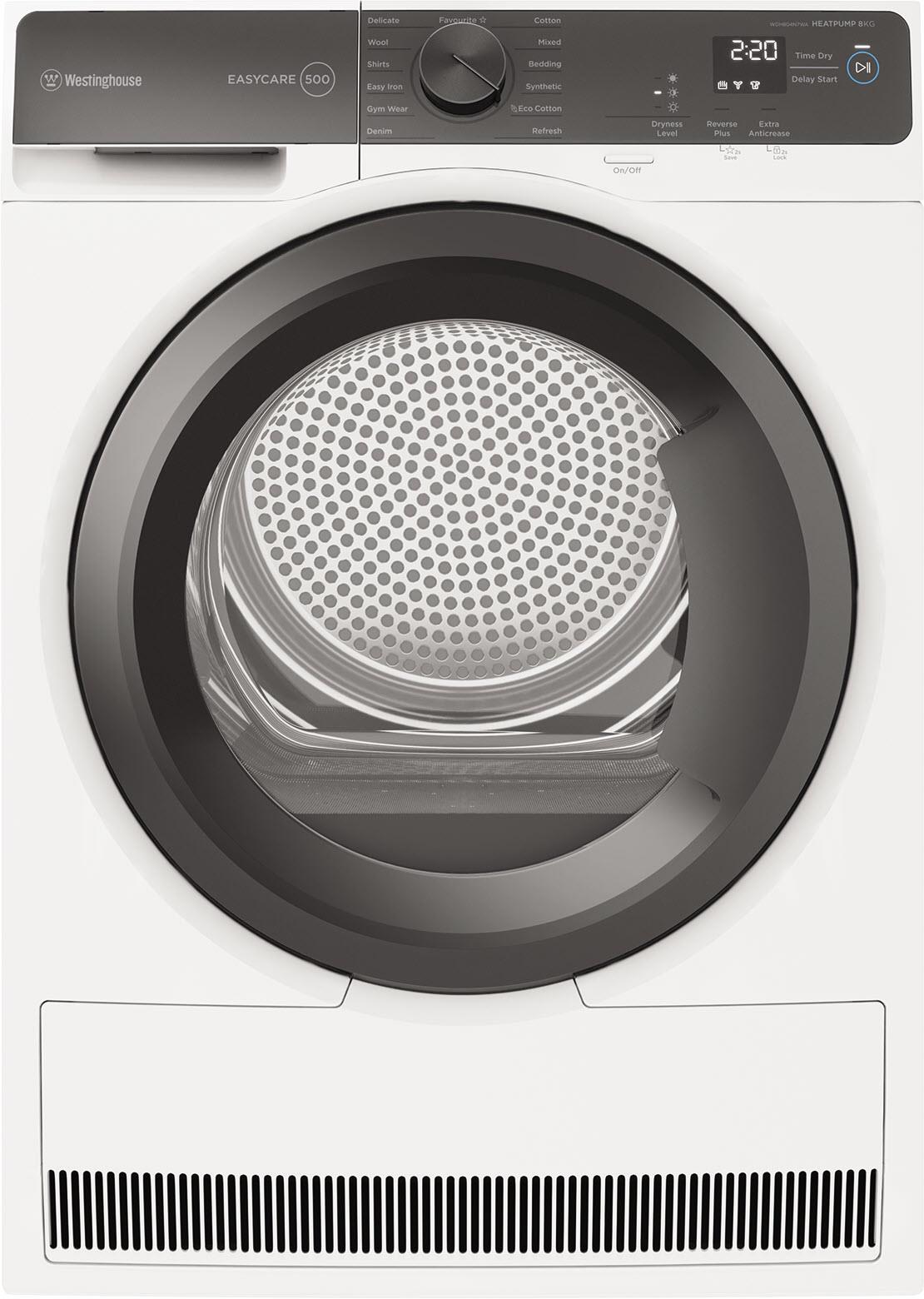 Westinghouse WDH804N7WA 8kg EasyCare 500 Series Heat Pump Dryer