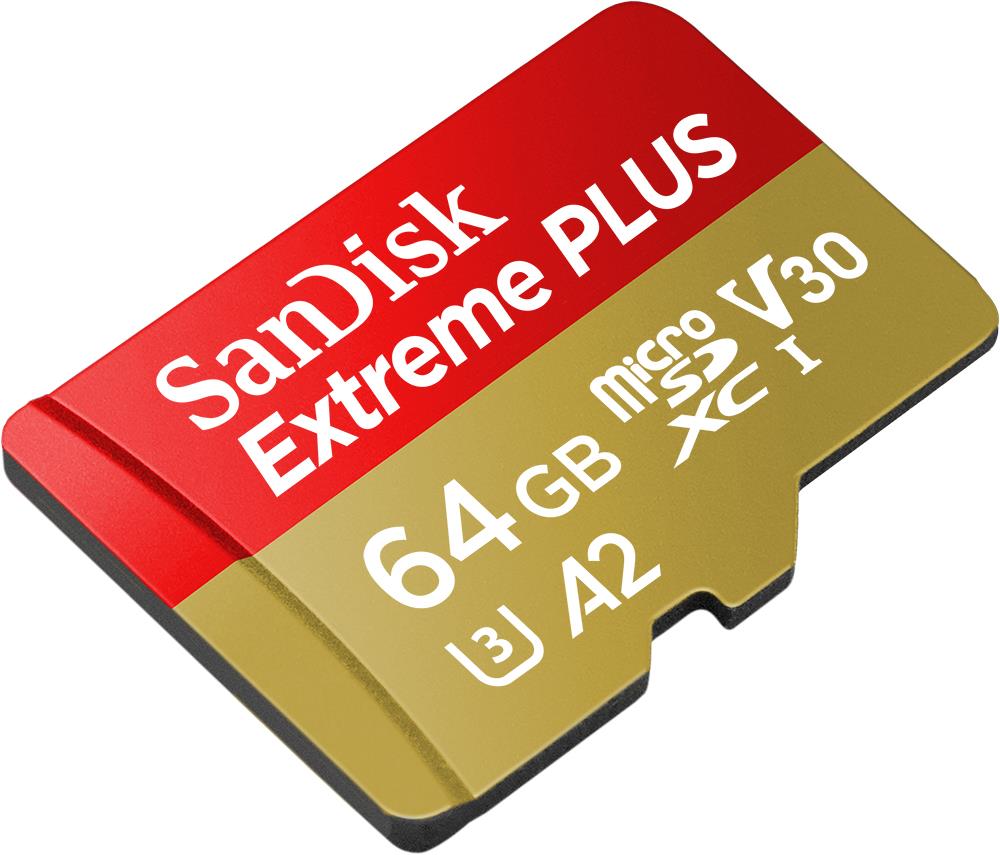 SanDisk Extreme PLUS microSDXC 64GB 200MB/s Memory Card