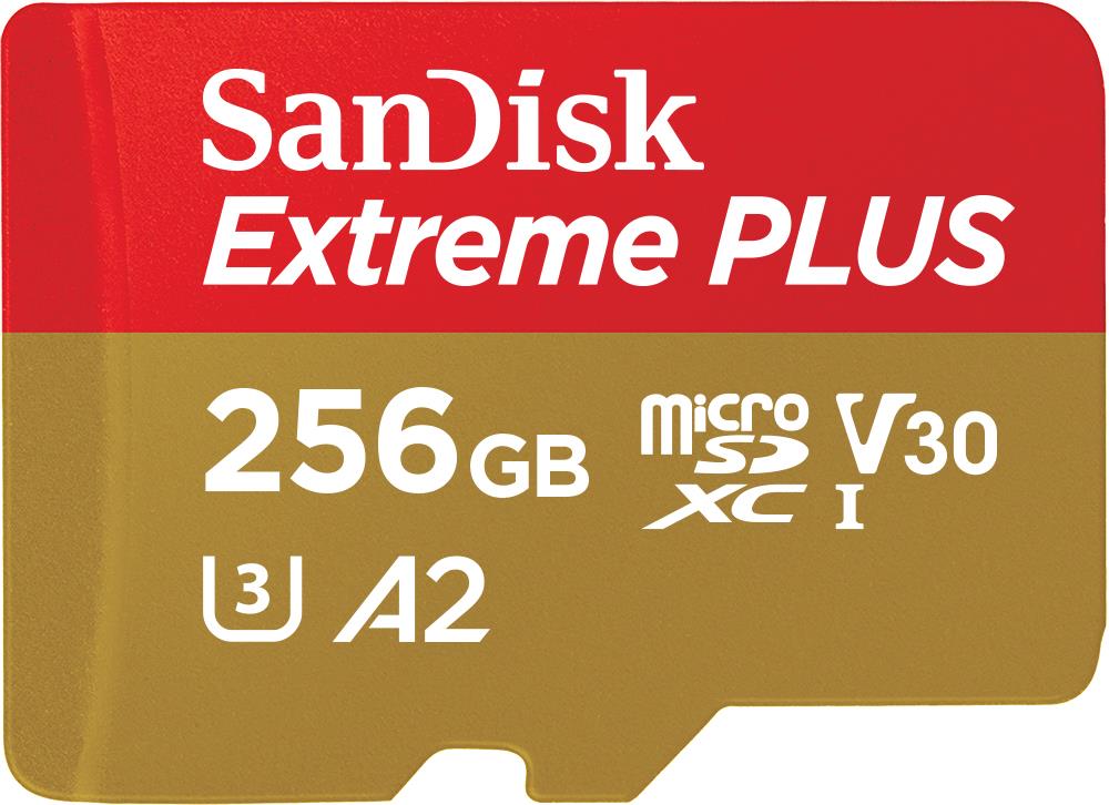SanDisk Extreme PLUS microSDXC 256GB 200MB/s Memory Card