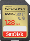 SanDisk Extreme PLUS SDXC 128GB 190MB/s Memory Card [2022]