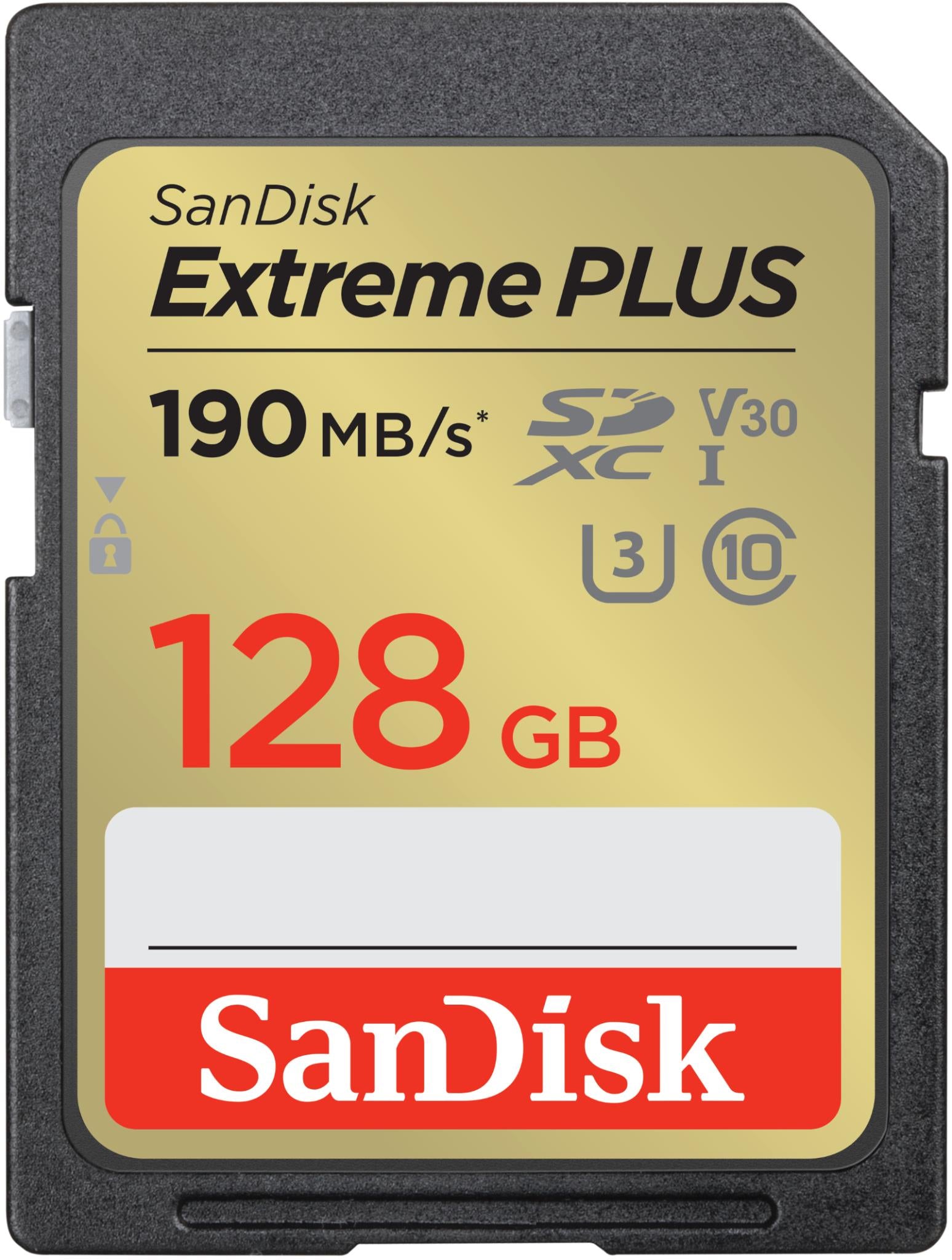 SanDisk Extreme PLUS SDXC 128GB 190MB/s Memory Card [2022]