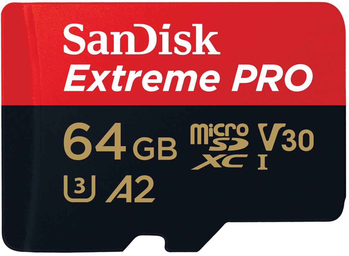 SanDisk Extreme PRO microSDXC 64GB 200MB/s Memory Card [2022]