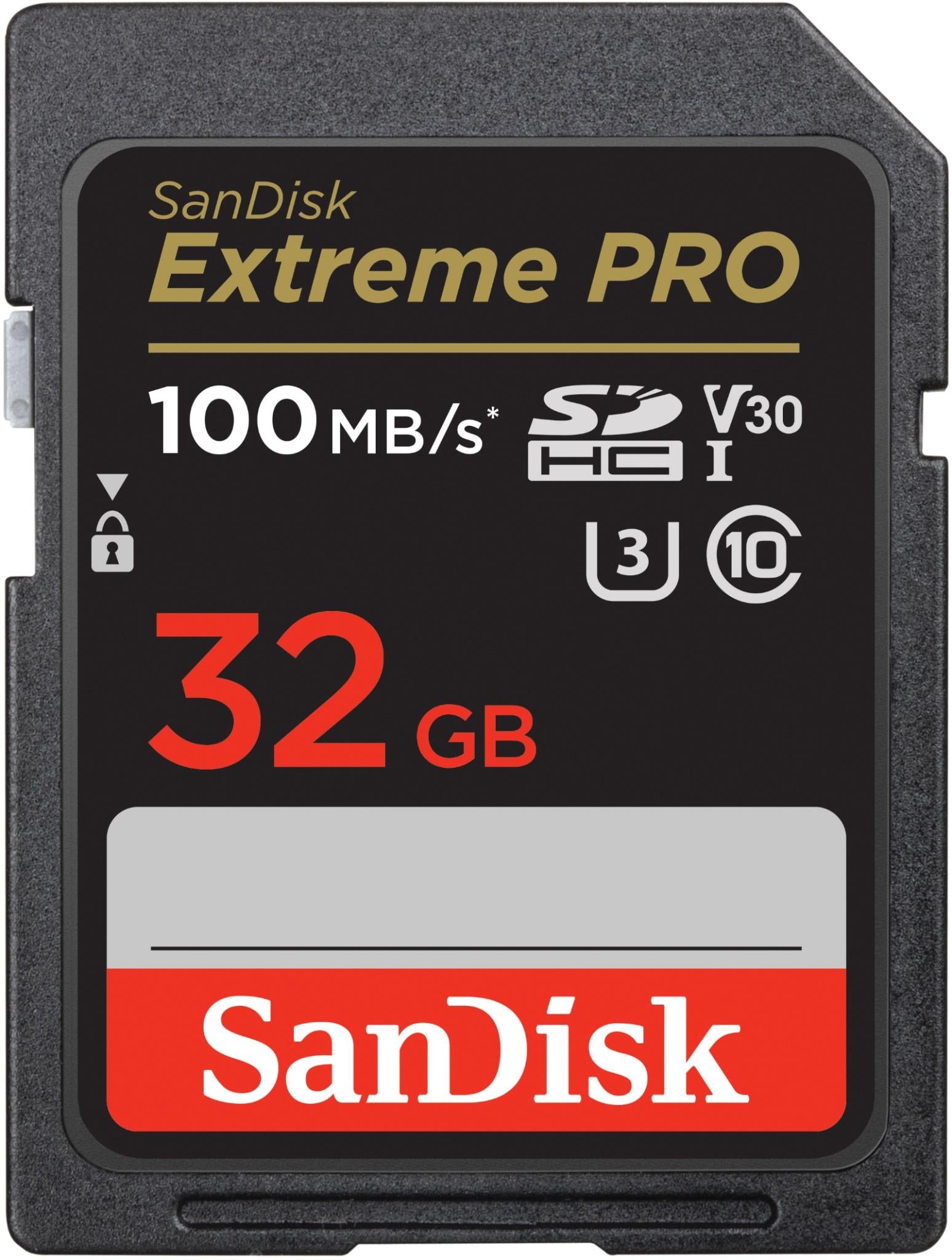 SanDisk Extreme PRO SDHC 32GB 100MB/s Memory Card [2022]