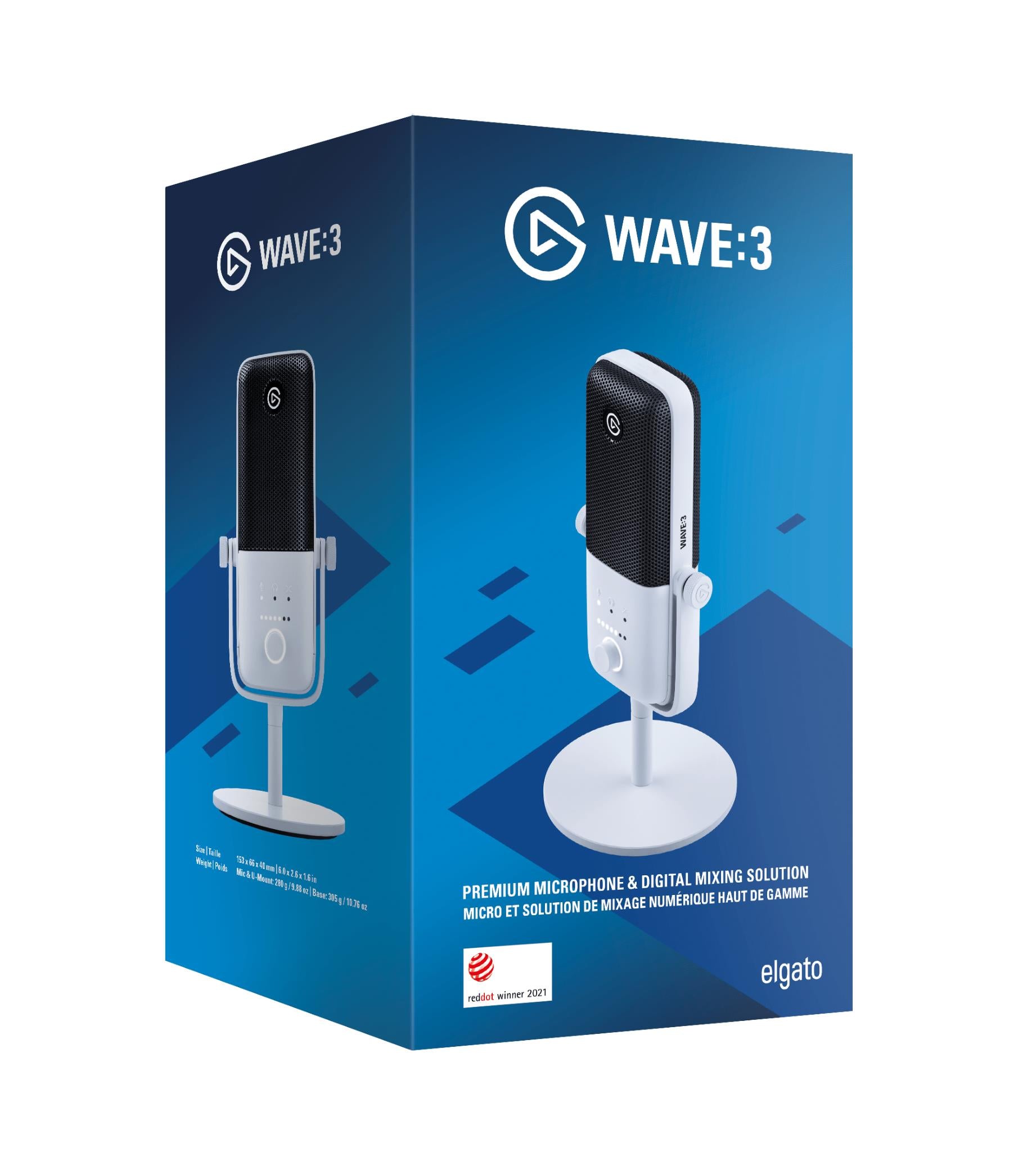 Elgato Wave 3 Premium USB Condenser Microphone (White)