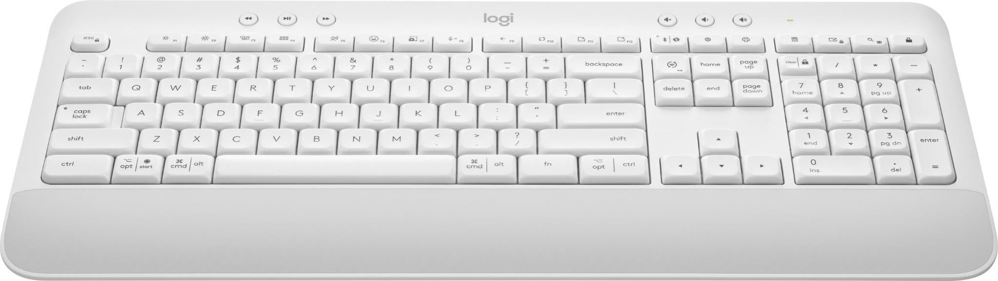 Logitech K650 Signature Wireless Keyboard (White)