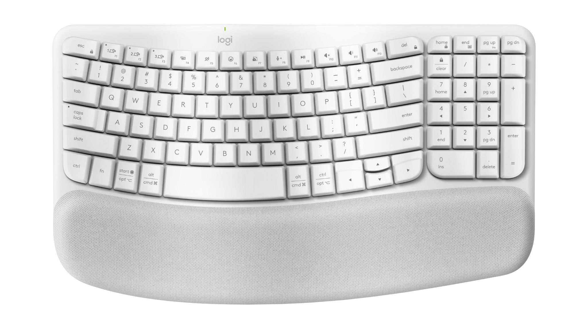 Logitech Wave Keys Wireless Ergonomic Keyboard (Off White)