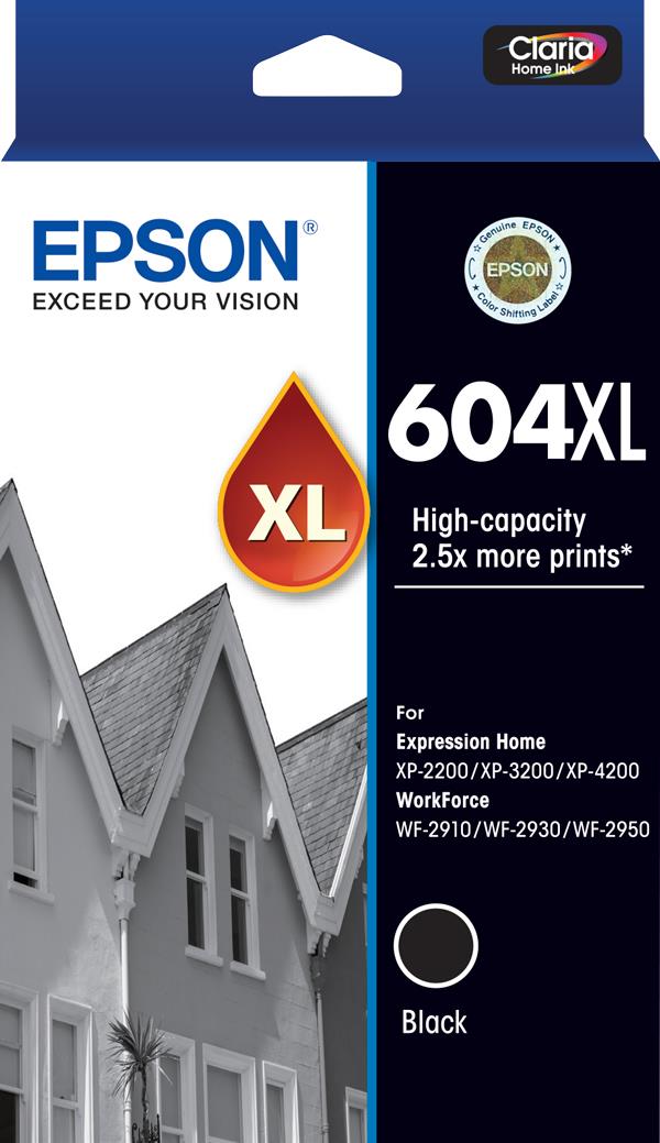 Epson 604XL High Capacity Ink Cartridge (Black)