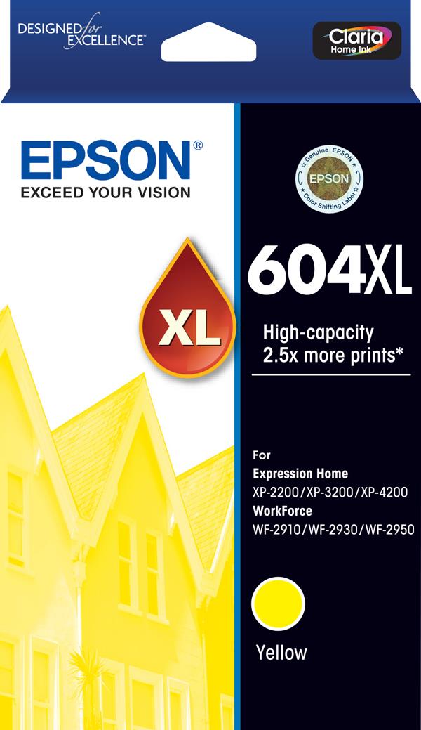 Epson 604XL High Capacity Ink Cartridge (Yellow)