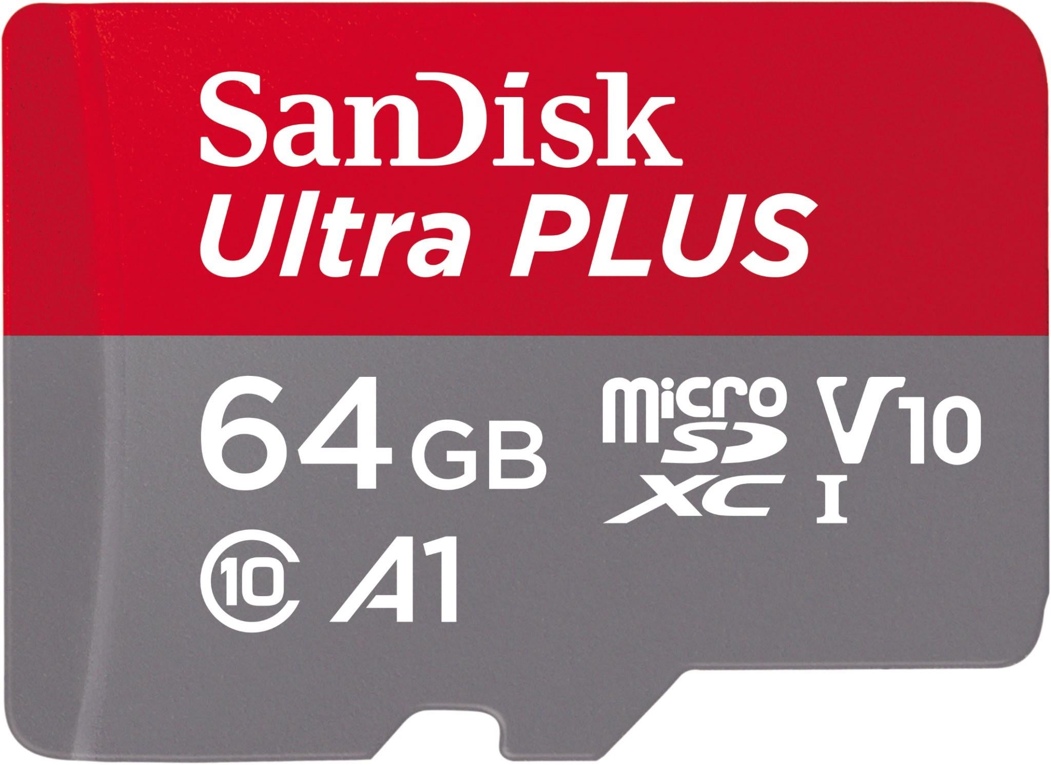 SanDisk Ultra Plus microSDXC 64GB Memory Card