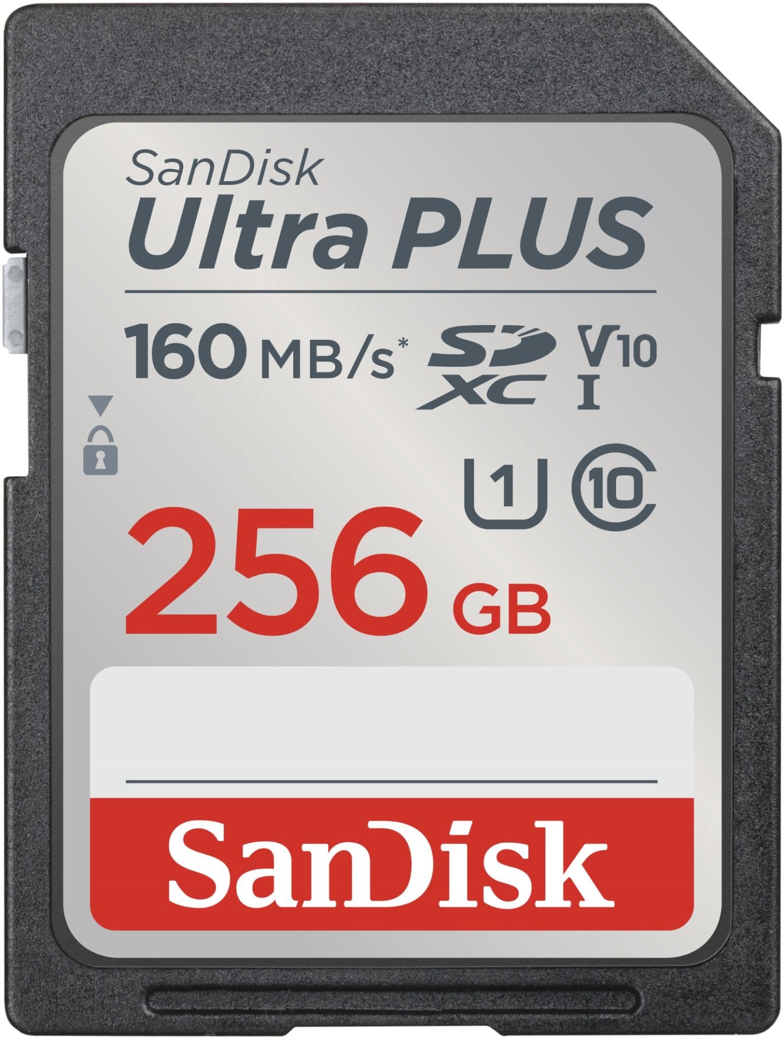 SanDisk Ultra Plus SDXC 256GB 160MB/s Memory Card