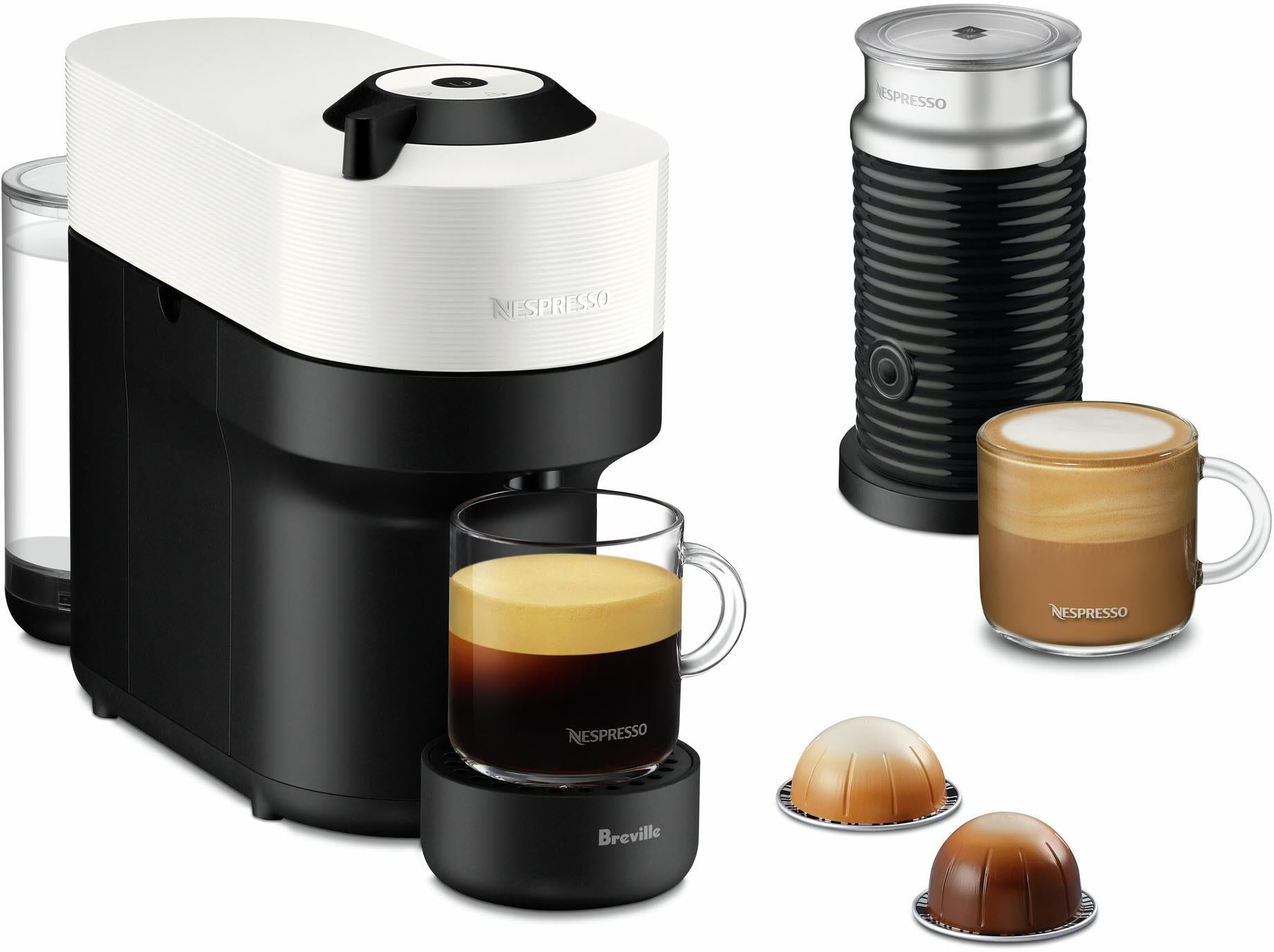 Breville Vertuo Pop Bundle Nespresso Machine (White)