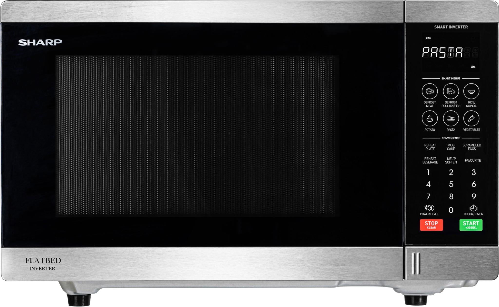 Sharp SM327FHS 32L 1200W Flatbed Microwave (Stainless Steel)