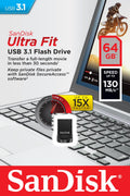SanDisk Ultra Fit USB 3.1 Flash Drive (64GB)