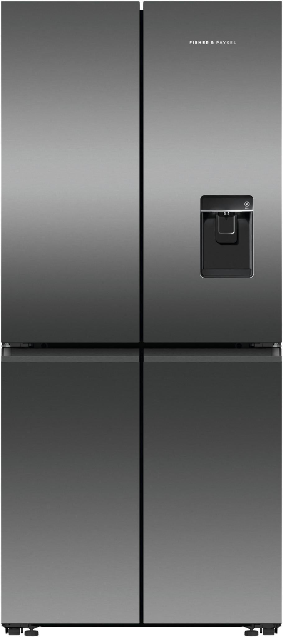 Fisher & Paykel RF500QNUB1 498L Quad Door Ice & Water Fridge (Black Stainless Steel)