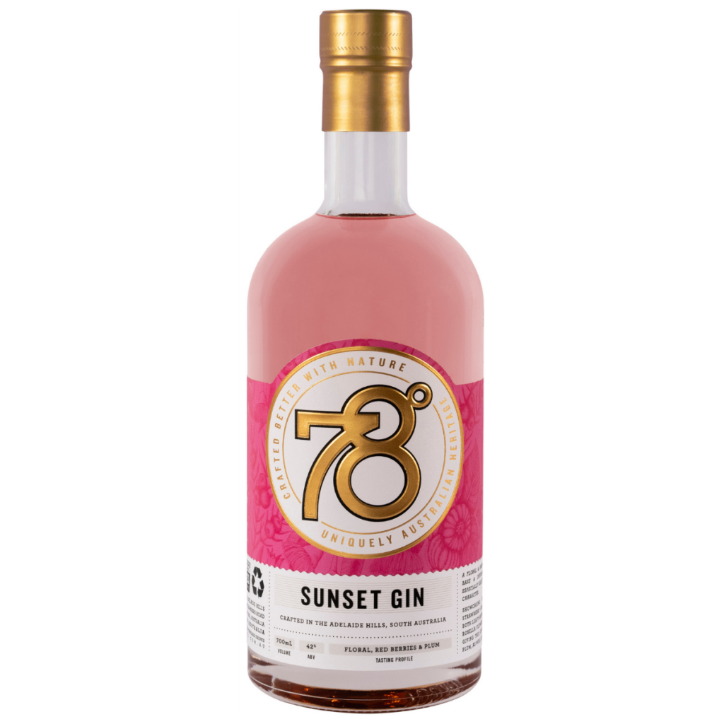 78 Degrees Adelaide Hill Distillery Sunset Gin 700 ml