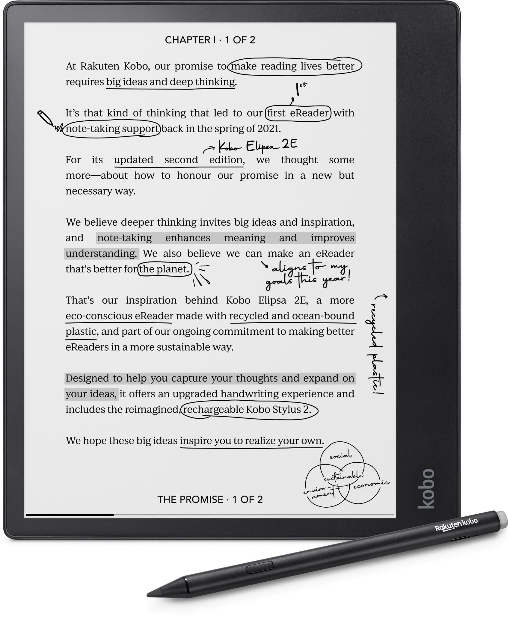 Kobo Elipsa 2E eReader (Black)