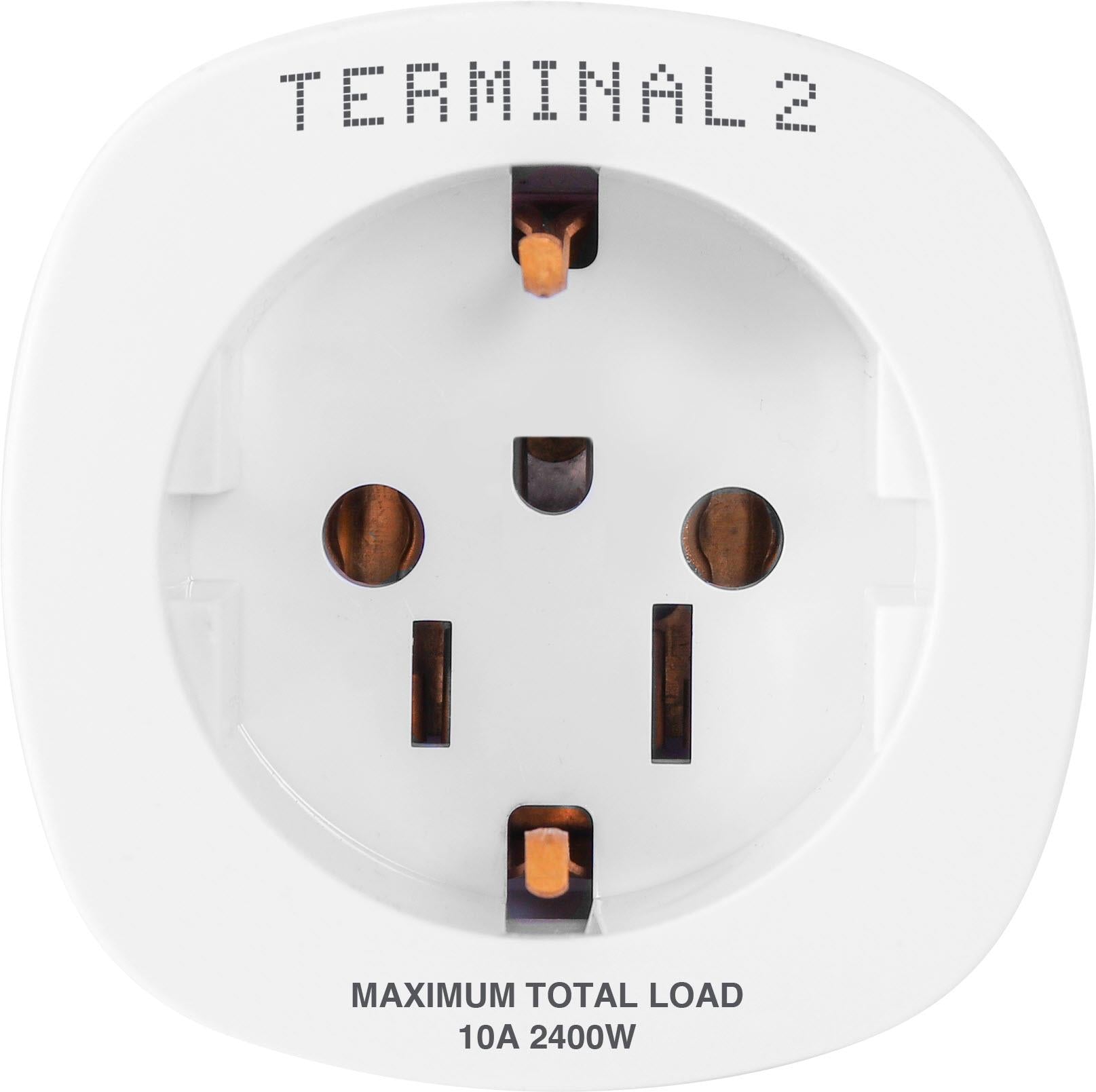 Terminal 2 Inbound Travel Adaptor EU/US (AU)