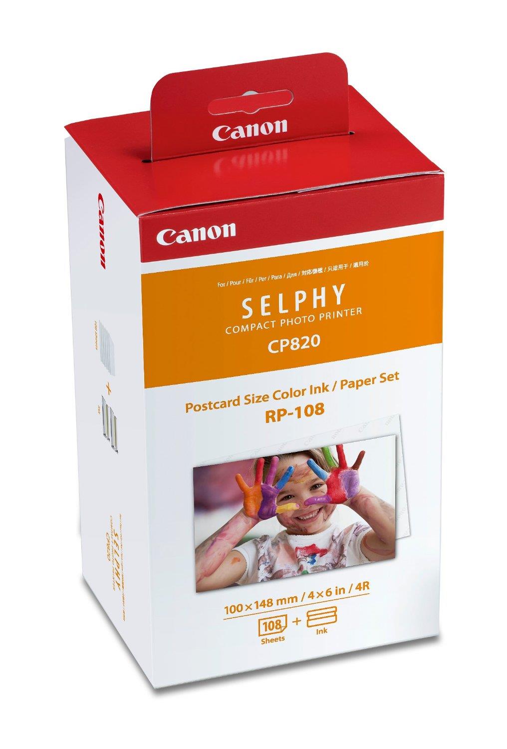 Canon RP-108 High-Capacity Colour Ink/Paper Set for Selphy
