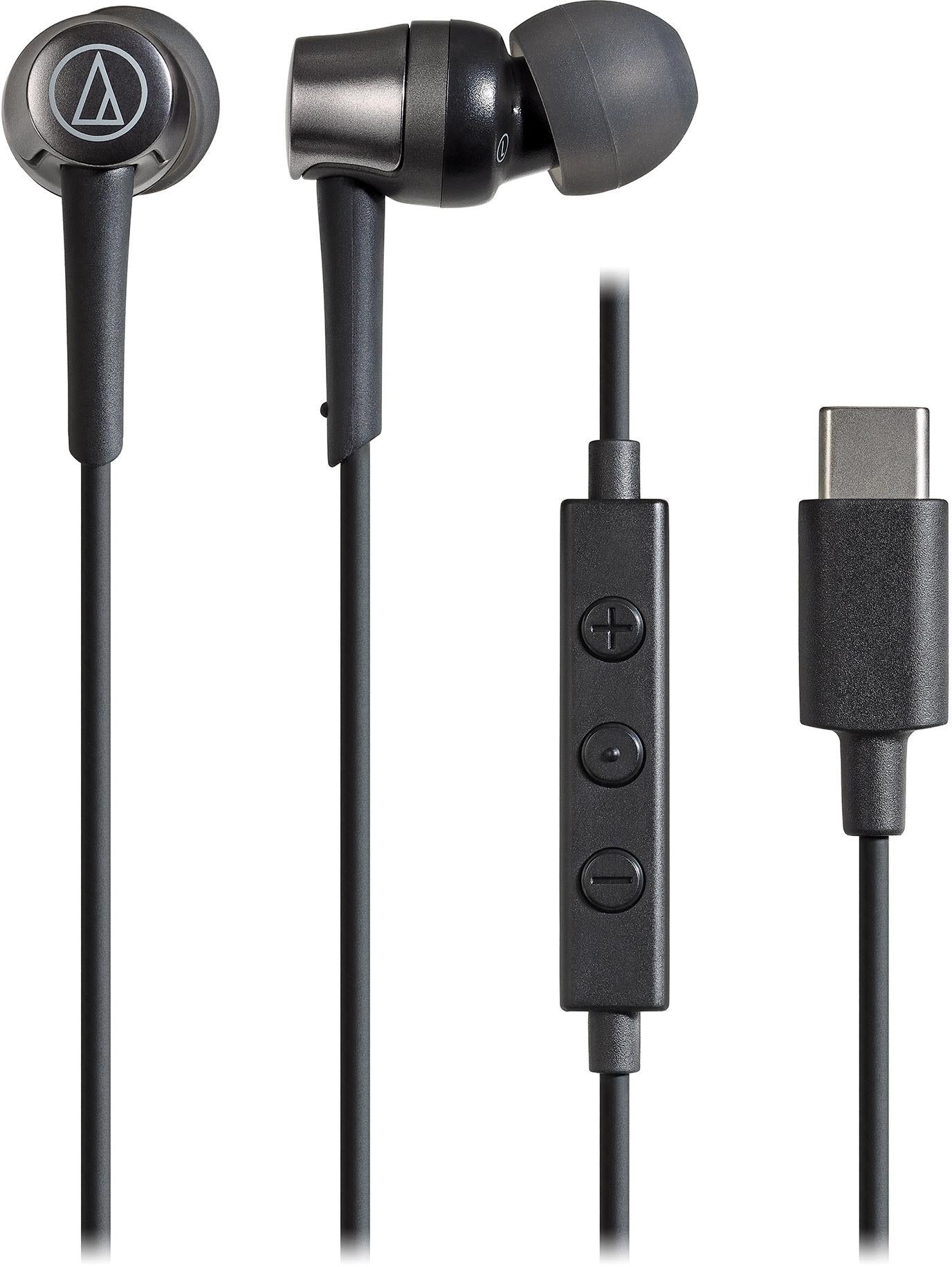Audio Technica USB-C In-ear Headphones (Black)
