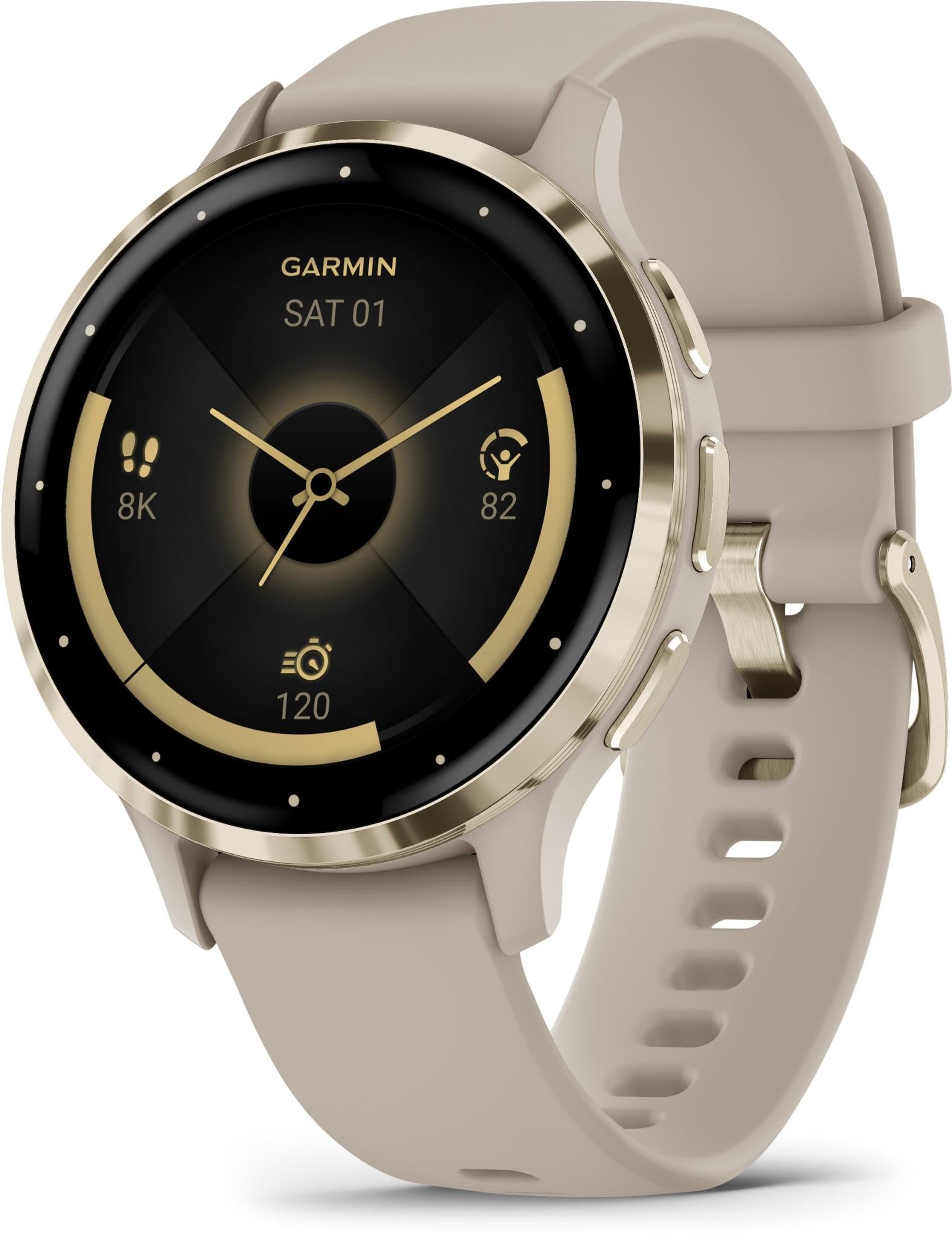 Garmin Venu 3S Sports Watch (French Grey/Soft Gold)