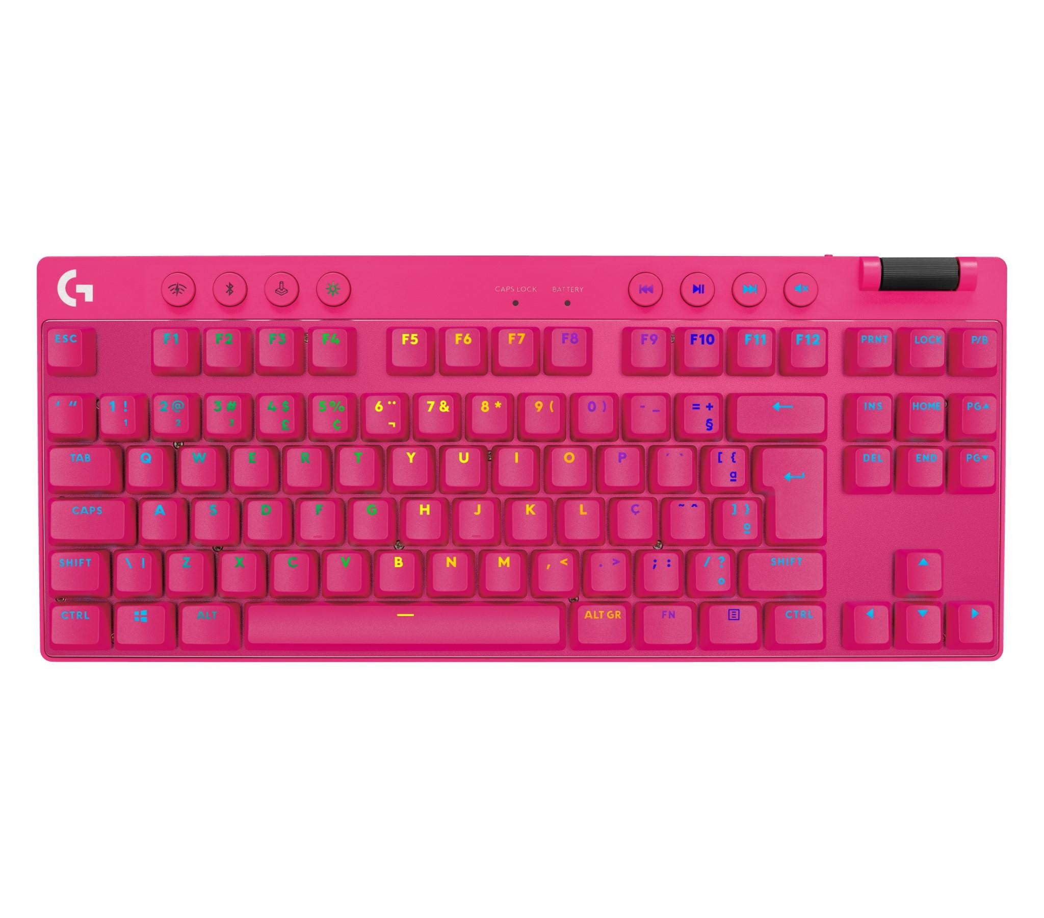 Logitech G PRO X TKL LIGHTSPEED Gaming Keyboard ( Magenta)