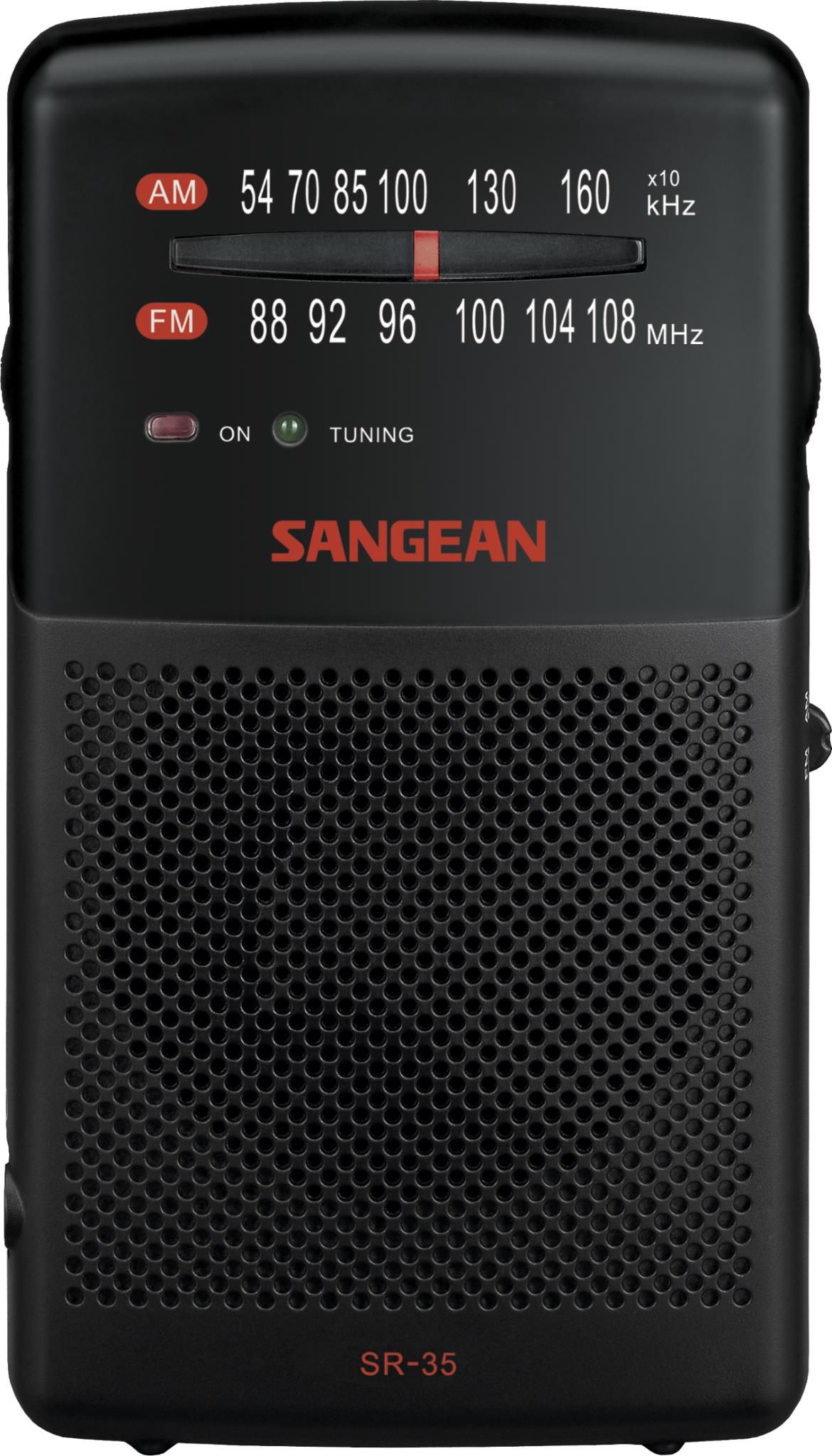 Sangean SR-35 BLACK Handheld Portable AM/FM Radio with Speaker