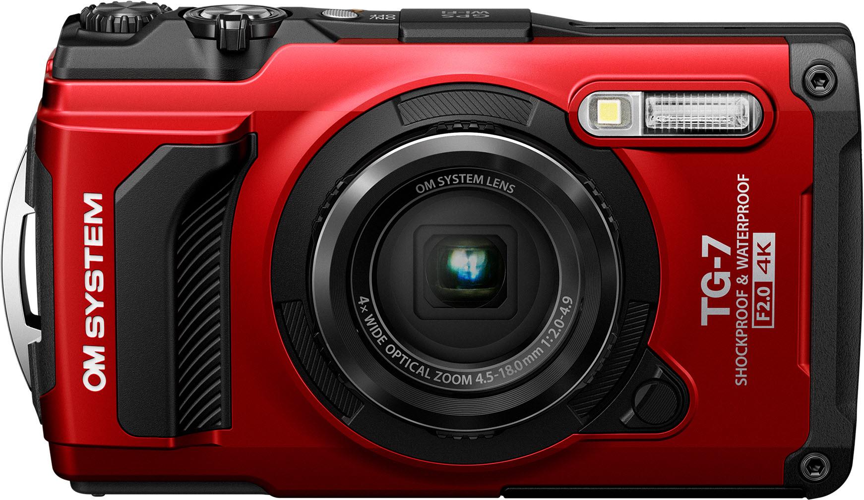OM System TG-7 Tough Digital Camera (Red)