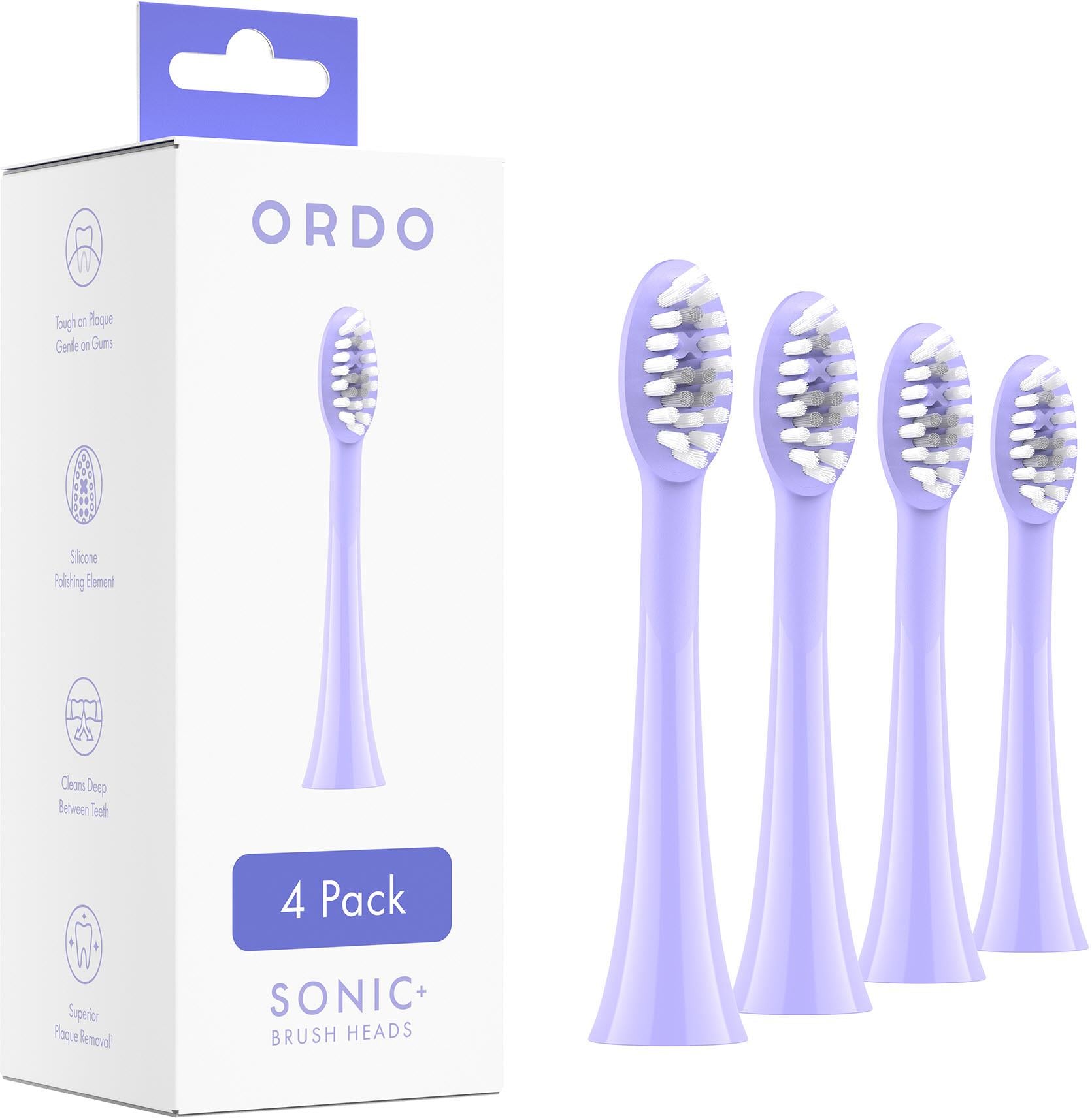 Ordo Sonic+ Brush Heads 4 pack (Pearl Violet)