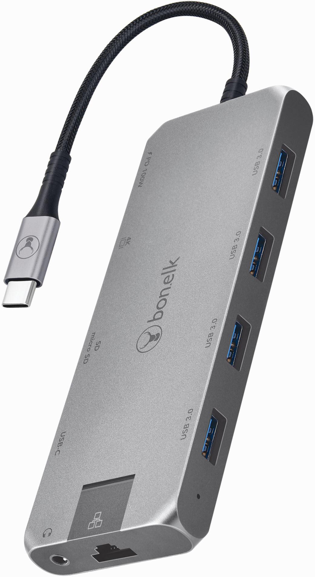 Bonelk Long-Life 11-in-1 Multiport USB-C Hub (Space Grey)