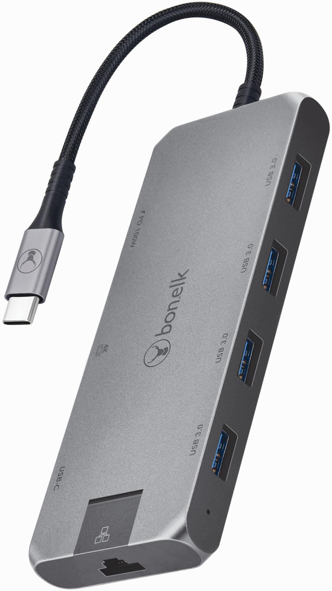 Bonelk Long-Life 8-in-1 Multiport USB-C Hub (Space Grey)