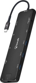 Bonelk Long-Life 12-in-1 USB-C Multiport Slim Powered Hub (Black)