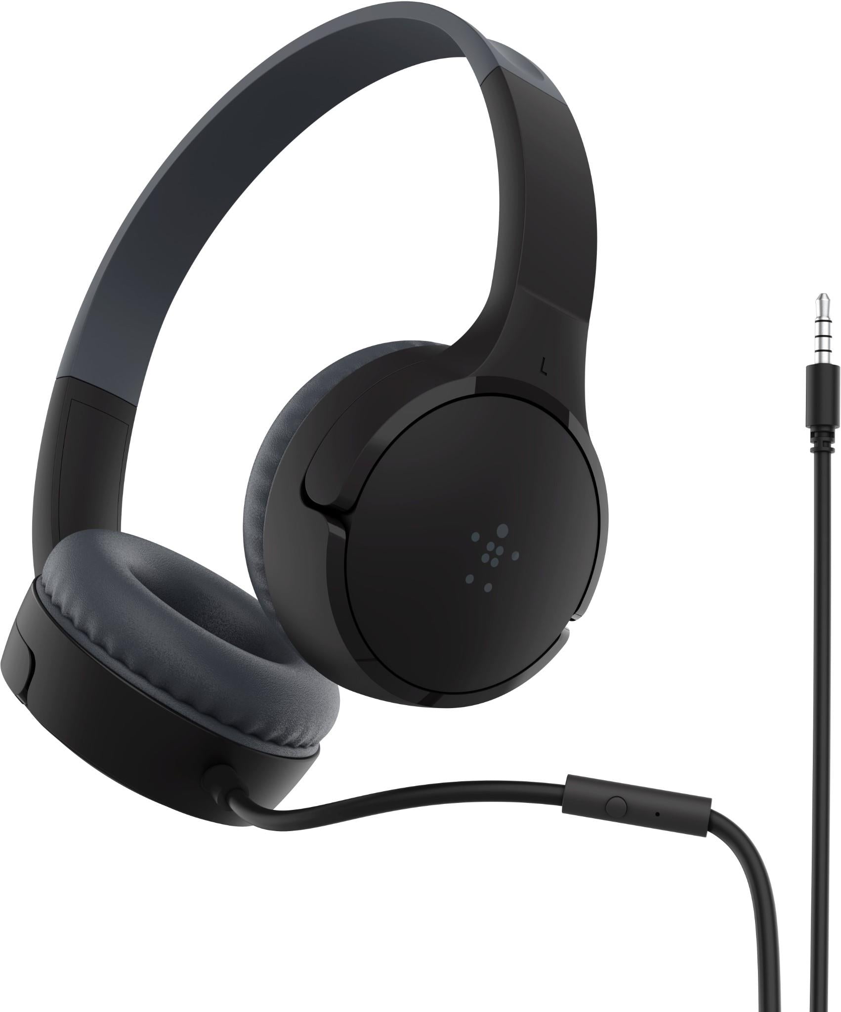 Belkin SOUNDFORM Mini Wired On-Ear Headphones for Kids (Black)