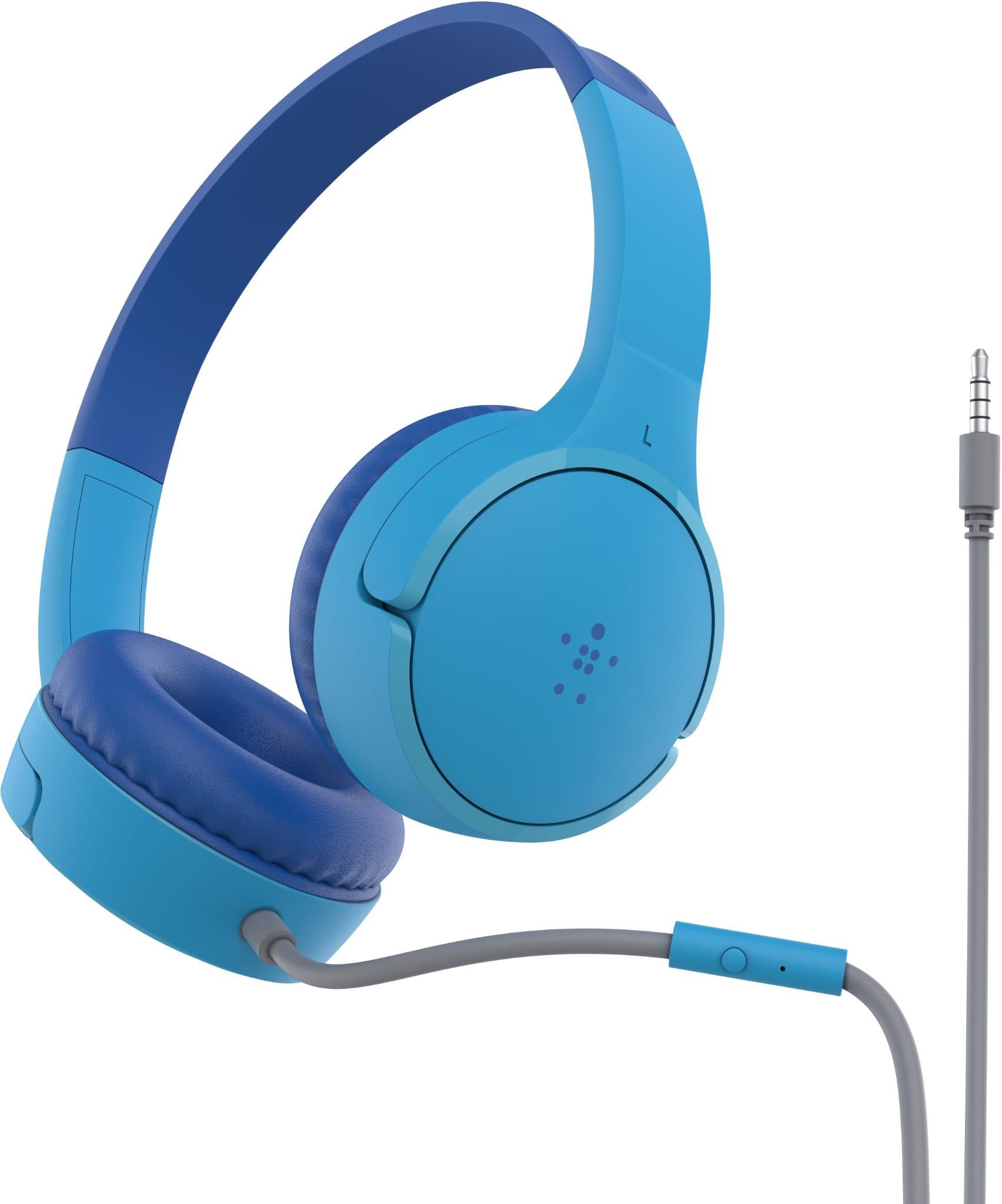 Belkin SOUNDFORM Mini Wired On-Ear Headphones for Kids (Blue)