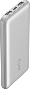 Belkin BoostUp Charge 10K 3 Port Power Bank with Cable (Silver)
