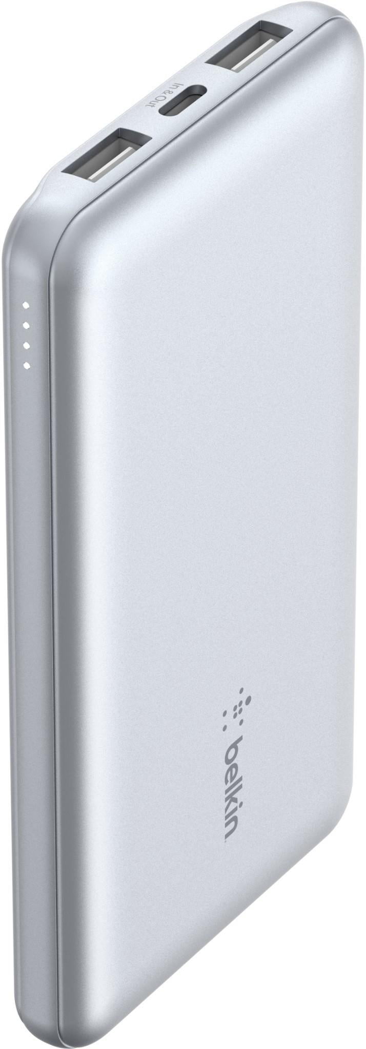 Belkin BoostUp Charge 10K 3 Port Power Bank with Cable (Light Blue)