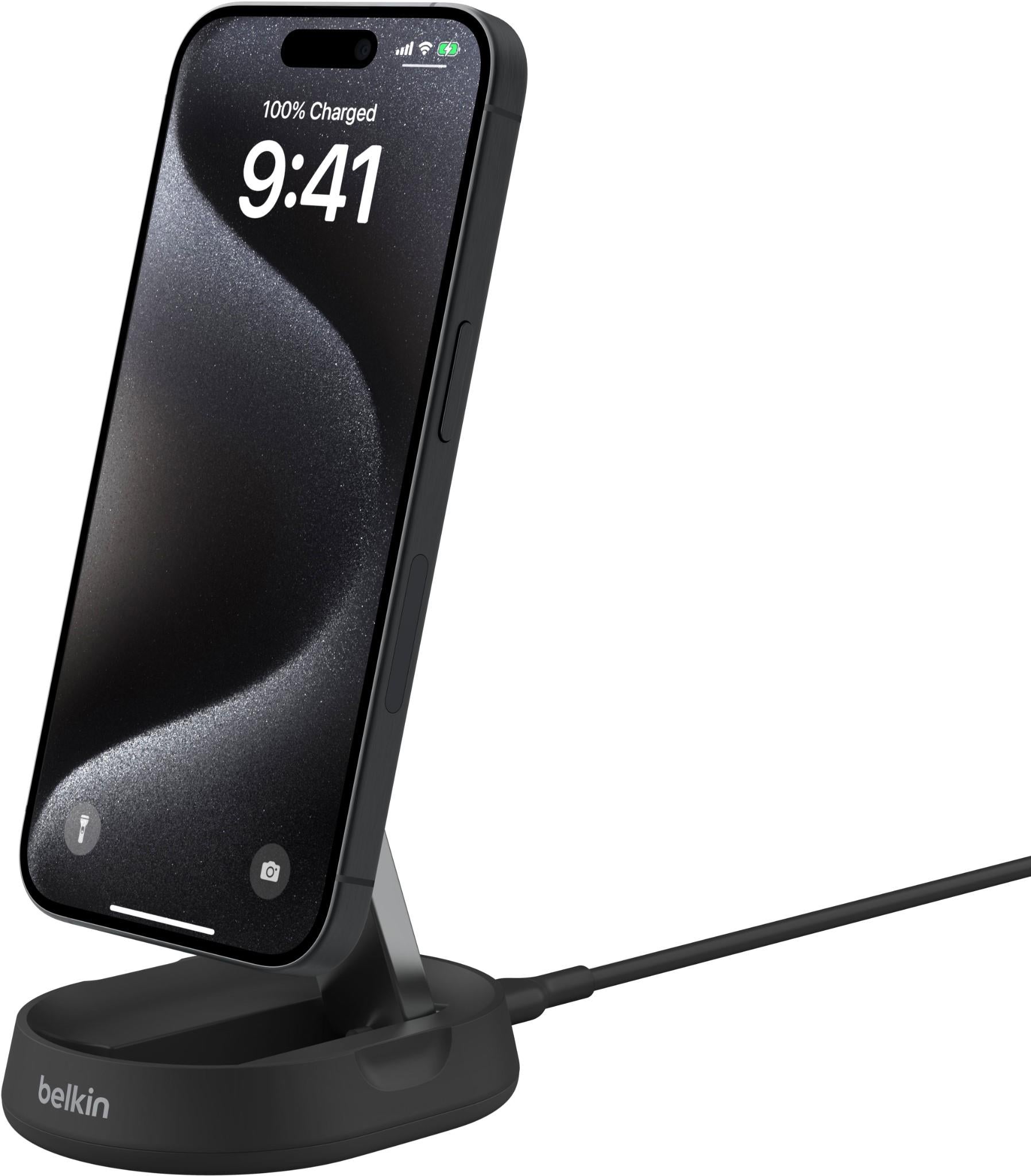 Belkin BoostCharge Pro Convertible Magnetic Qi2 Charging Stand (Black)