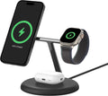 BoostCharge Pro 3-in-1 Magnetic Wireless Charging Stand with Qi2 15W (Black)